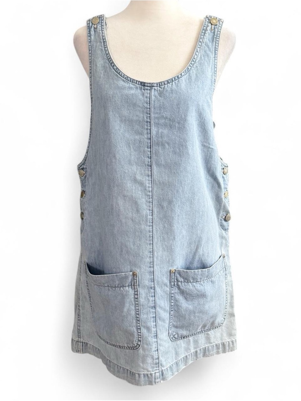 Vintage Skoozi Denim Overall Jumper Dress, Size S